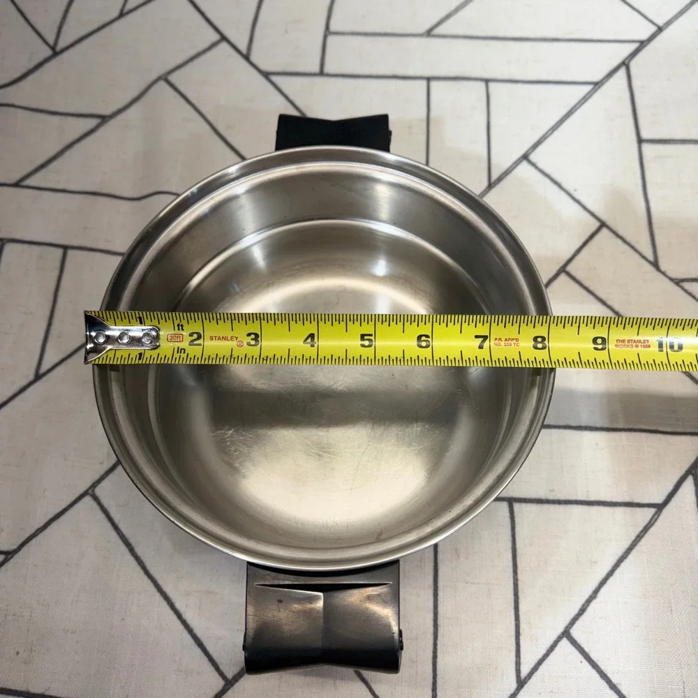 Saladmaster Double Boiler Insert 8 Inch Silver Stainless Steel Cookware